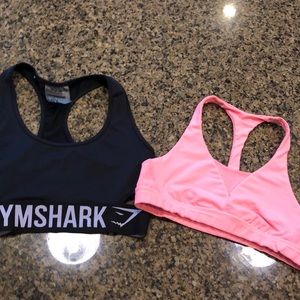 Gymshark and Aerie sports bra